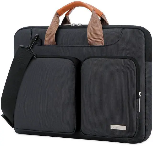 Main image of Lacdo 360° Protective Laptop Shoulder Bag, 16 inch Laptop Bag for 16 inch New MacBook Pro M4/M3/M2 /M1 Pro Max A3403 A3186 A2991 A2780 A2485 2024-2019, 15" Surface Laptop 7th Copilot+PC Computer,Black