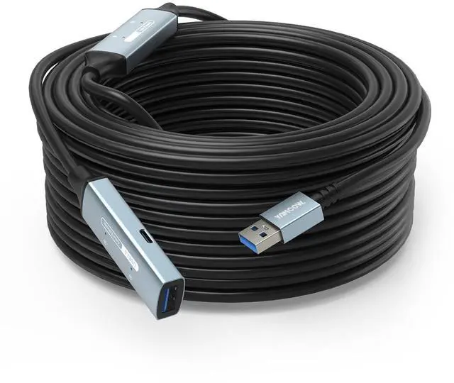 Main image of YAMCOWL USB 3.0 Extension Cable USB Extender - 5Gbps high-Speed USB Extension Cable with Signal Amplifier for Keyboards,mice,PlayStations,Xboxes Flash Drives,Printers,Cameras and More (32ft)