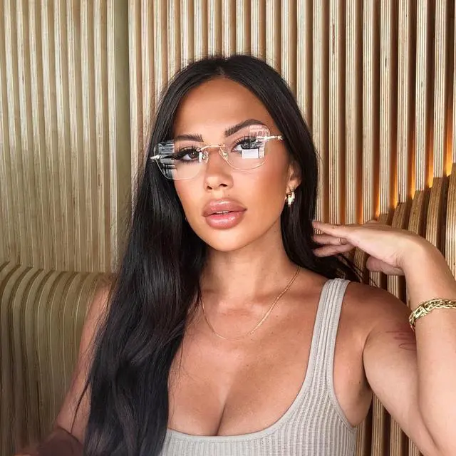 Alt view image 2 of 5 - Zeelool Rimless Blue Light Blocking Reading Glasses for Women Men, Rectangle Fashion Thin Metal Readers Lightweight Computer Eyeglasses with Anti Eyestrain/UV Lens ZJGM791975-01B-275