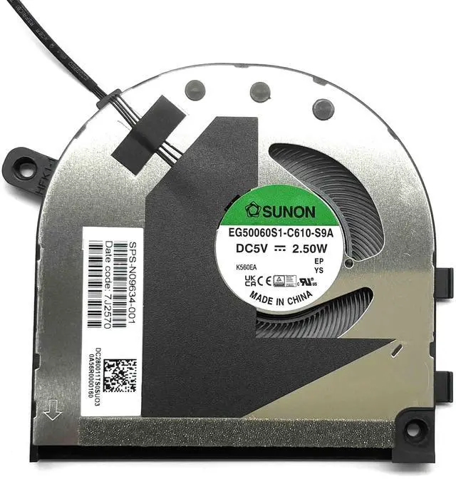 Alt view image 4 of 5 - BestParts New CPU + GPU Cooling Fan Replacement for HP Envy x360 15-EW, 15-ew1000 15-ew1xxx 15t-ew1xxx, P/N: N09635-001 N09634-001 (Note: Only FITS 13th Intel Processor Series)