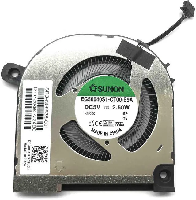 Alt view image 5 of 5 - BestParts New CPU + GPU Cooling Fan Replacement for HP Envy x360 15-EW, 15-ew1000 15-ew1xxx 15t-ew1xxx, P/N: N09635-001 N09634-001 (Note: Only FITS 13th Intel Processor Series)