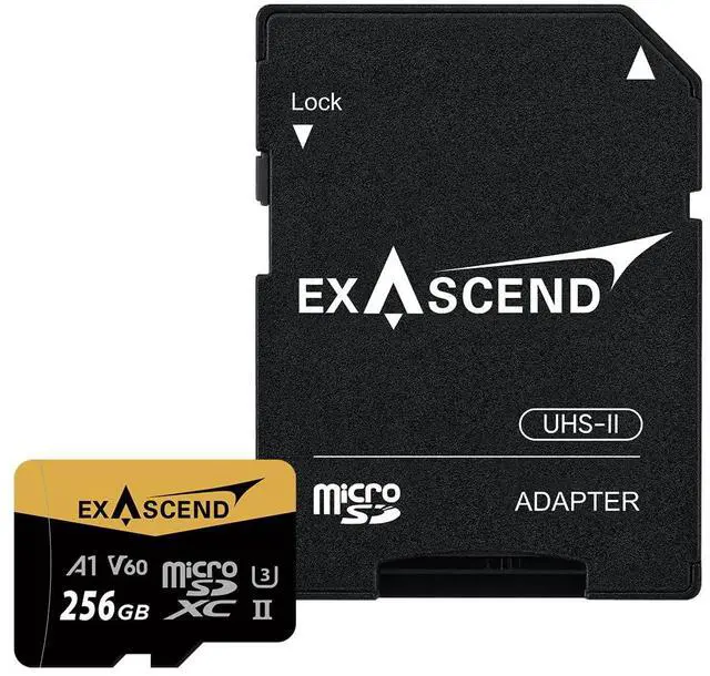 Main image of UHS-II microSD Card with Adapter, U3, V60, A1 up to 280MB/s, Ideal for Smartphones, Cameras, Drones, Game Consoles, dashcams (128, GB)