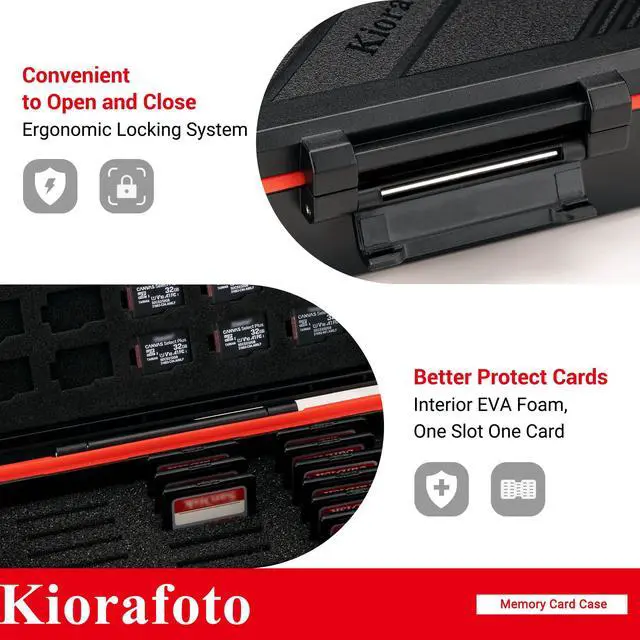 Alt view image 5 of 5 - 36 Slots Memory Card Holder + 24pcs Clear SD Card Case: Camera Memory Card Holder with Clear Plastic SD Card Case