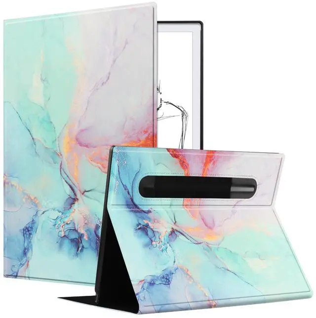 Main image of KuRoKo Slim Lightweight Book Folios Case Cover for 10.3 inch Digital Paper(2020 Released)-Marble Blue