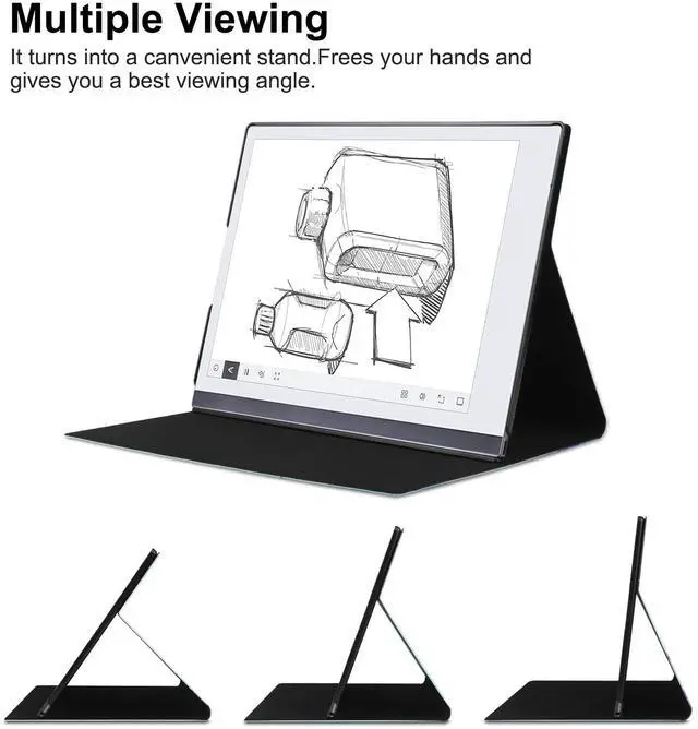 Alt view image 2 of 5 - KuRoKo Slim Lightweight Book Folios Case Cover for 10.3 inch Digital Paper(2020 Released)-Marble Blue