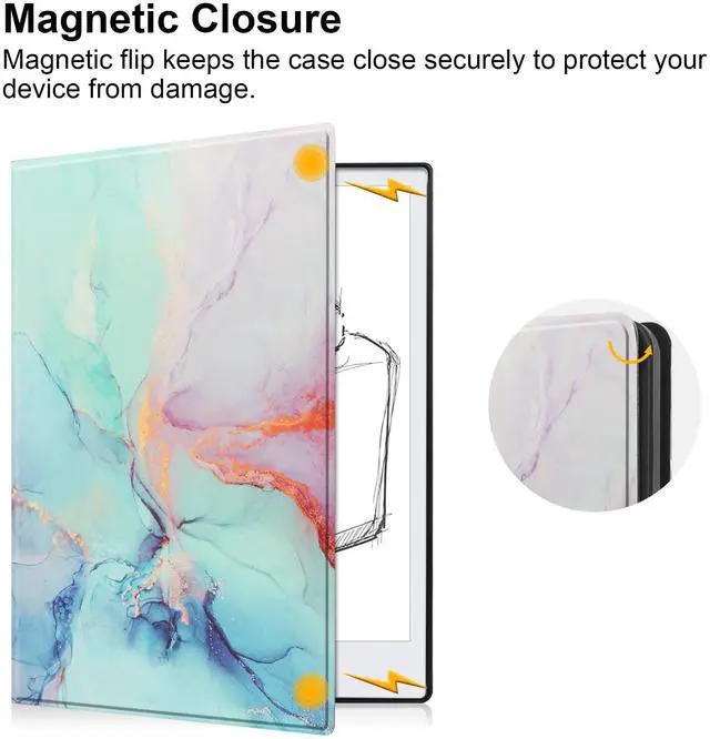 Alt view image 5 of 5 - KuRoKo Slim Lightweight Book Folios Case Cover for 10.3 inch Digital Paper(2020 Released)-Marble Blue