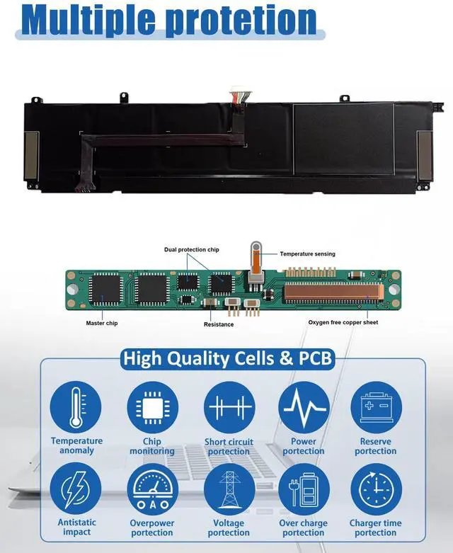 Alt view image 4 of 4 - 70.07Wh WK04XL M39179-005 Laptop Battery Replacement for HP Victus 16-b/16-c/16-d/16-e Series Victus 16-D0013DX/16-D0001UR/16-D1113TX/16-E0005UA/16-E0029UR/HSTNN-OB2C M38822-AC1 - 15.4V 4-Cell