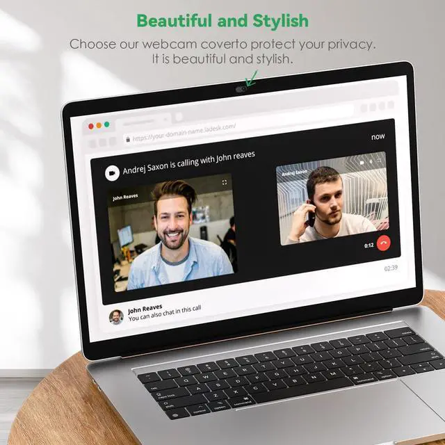Alt view image 2 of 5 - CloudValley Webcam Slider + Adjustable Laptop Magnetic Phone Holder Bundled Items (Black)