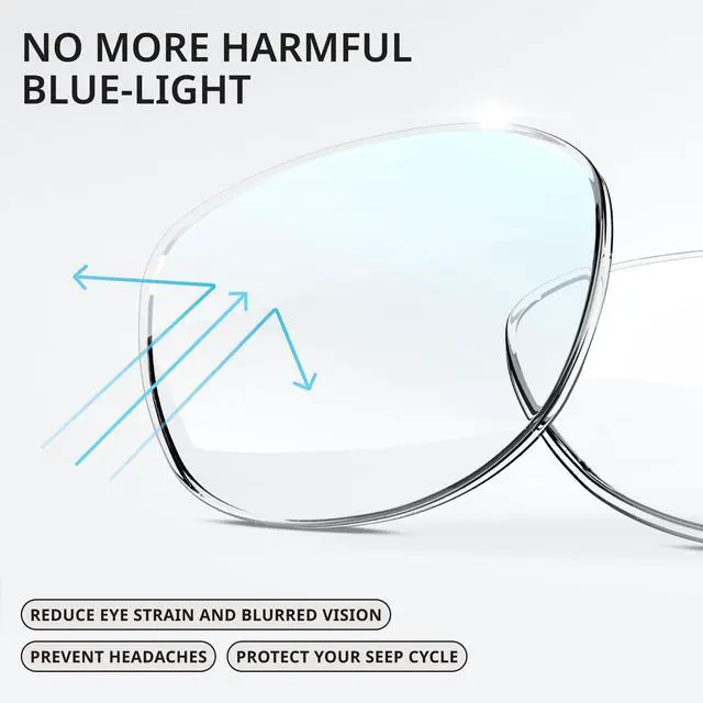 Alt view image 4 of 5 - IBOANN Oversized Blue Light Glasses for Woman, Funky Fashion Glasses With Preppy Look, Reduce Screen Fatigue Computer Glasses