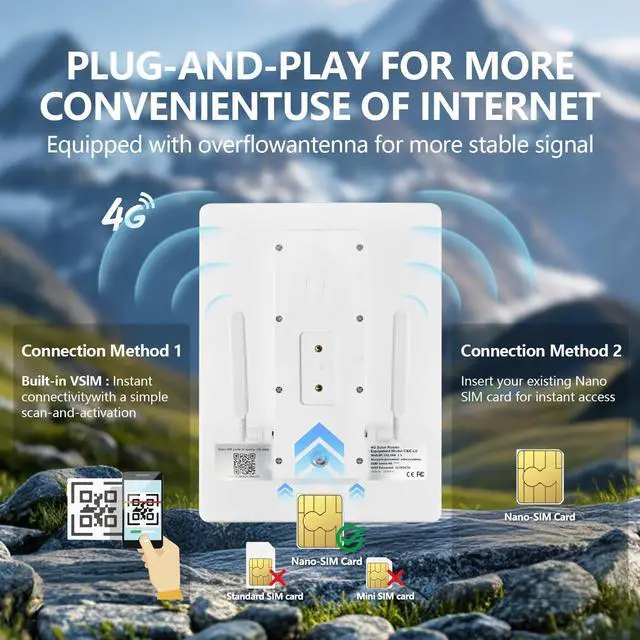 Alt view image 4 of 5 - Outdoor Solar 4G Router for Security Cameras, Supporting SIM/VSIM Cards, Built - in 20000mAh Battery & 15W Solar Panel, Connects Up to 8 Security Cameras and Saves Data Traffic