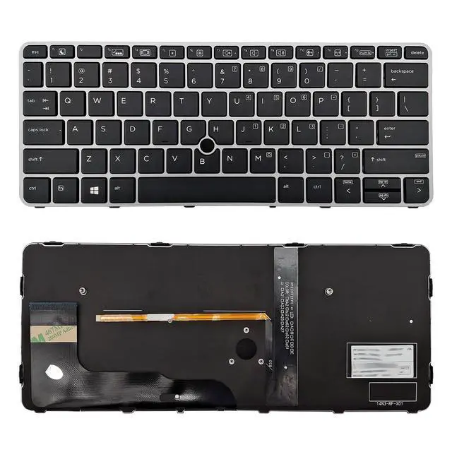 Alt view image 2 of 5 - PAEBAI+ Replacement Laptop Keyboard Backlit Compatible with HP EliteBook 820 G3 725 G3 725 G4 820 G4 US Layout Backlight Keyboard Black