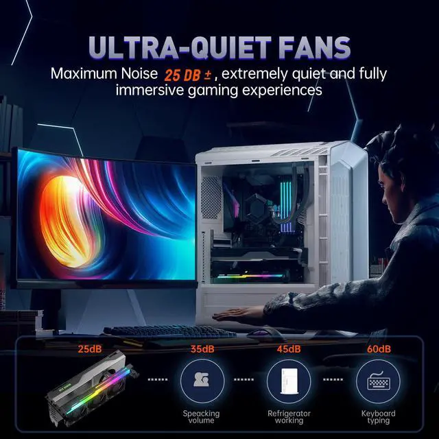 Alt view image 5 of 5 - AsiaHorse Graphics Card Cooler with ARGB 5V 3Pin LED and Three 80mm Fans, RGB LED Graphics Card Holder, GPU Cooler Easy Installation-Black