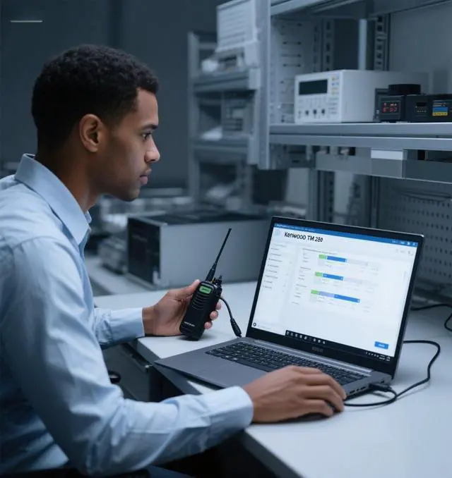 Alt view image 3 of 5 - Washinglee Programming Cable for Kenwood KPG-46, Compatible for TKR TM KDS NX NXB TK and TKB Series. USB Mobile Radio Programming Cable for Luiton and Baofeng radios, 3 FT