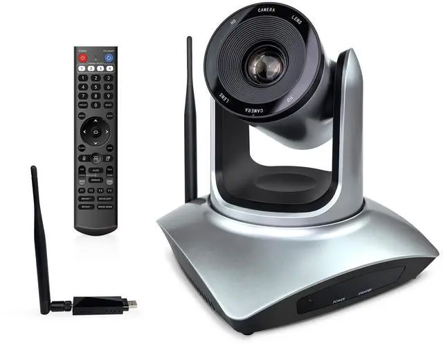 Main image of TOALLIN Wireless PTZ Conference Room Camera, 10X Optical Zoom, 1080P Full HD Video Calling and Streaming, Wireless Conference Webcam for Video Conferencing/Church Services Worship/Online Teaching