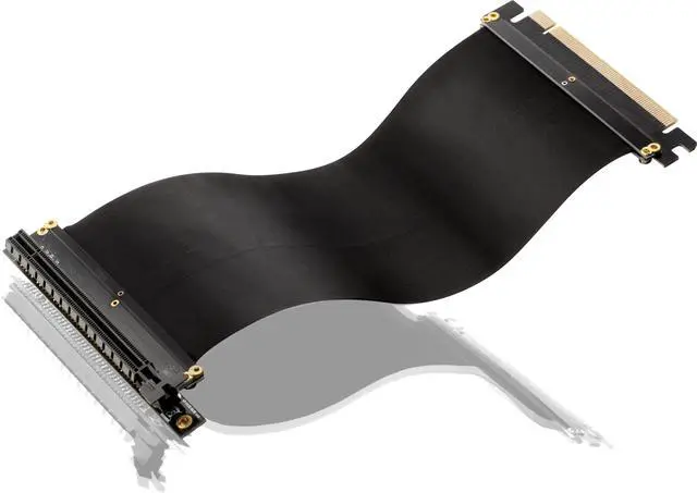 Alt view image 2 of 3 - Raijintek Compatible Paxx Vertikale PCI-Slot-Blende + PCIe x16 Riser Flachband-Kabel, 20cm