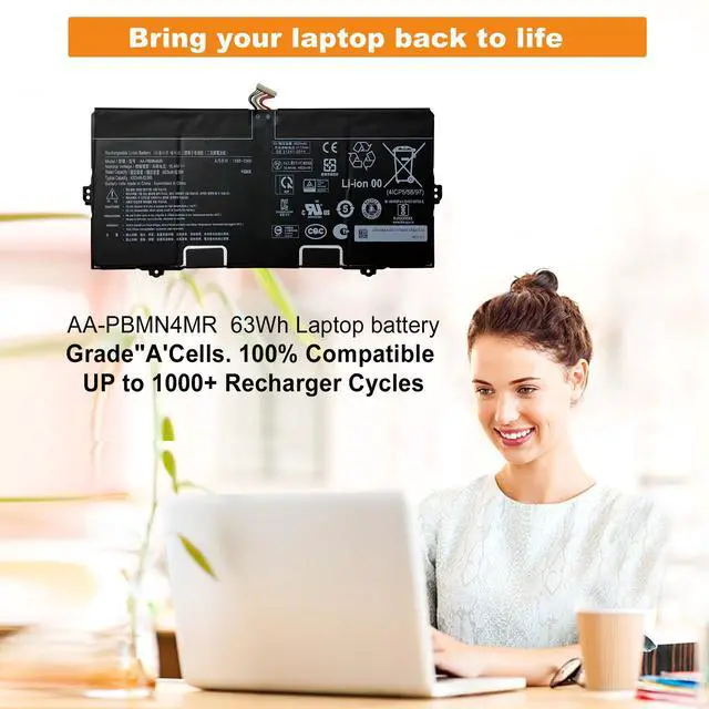 Alt view image 2 of 5 - BOWEIRUI AA-PBMN4MR Laptop Battery Replacement for Samsung Galaxy Book Pro 360 13 13" NP930XDB-KD1US NP930XDB-KF3US NP935XDB Book2 NP930XED-KA1US NP930QED-KA2US Book3 14 14" NP940XFG-KC2US