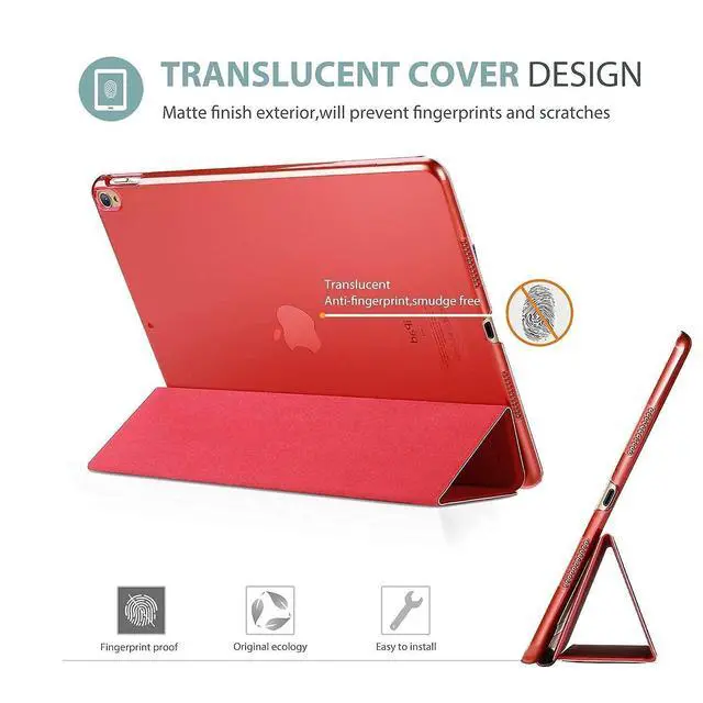 Alt view image 4 of 5 - ProCase iPad Air 3 10.5" 2019 / iPad Pro 10.5" 2017 Red Slim Hard Shell Case Bundle with Tempered Glass Screen Protector