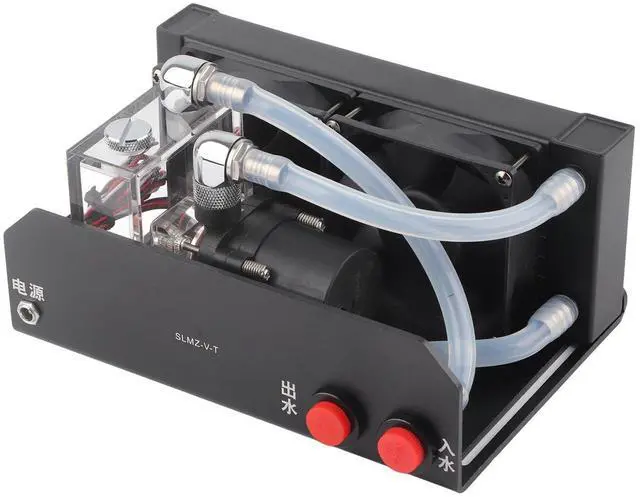 CPU Water Cooling Pump, G1/4 Thread Aluminum Alloy PC Liquid Cooler with D Port 4Pin, Quiet Fan Design, 4M Lift for Custom Loop Systems