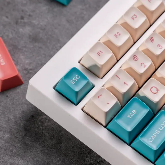 Alt view image 3 of 5 - REDQIN PBT Keycaps - Candy Keycap Set PBT Double Shot SA Profile 160 Keys Custom Set with Split 7U Spacebar for Alice ISO ANSI 60, 75, 80, 95, 100% Mechanical Keyboard