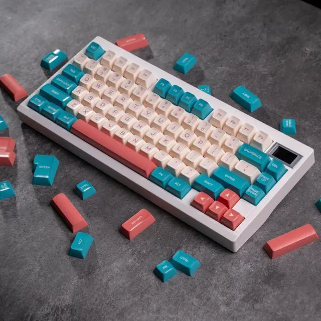 Alt view image 2 of 5 - REDQIN PBT Keycaps - Candy Keycap Set PBT Double Shot SA Profile 160 Keys Custom Set with Split 7U Spacebar for Alice ISO ANSI 60, 75, 80, 95, 100% Mechanical Keyboard