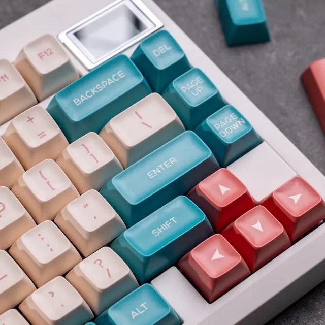 Alt view image 5 of 5 - REDQIN PBT Keycaps - Candy Keycap Set PBT Double Shot SA Profile 160 Keys Custom Set with Split 7U Spacebar for Alice ISO ANSI 60, 75, 80, 95, 100% Mechanical Keyboard