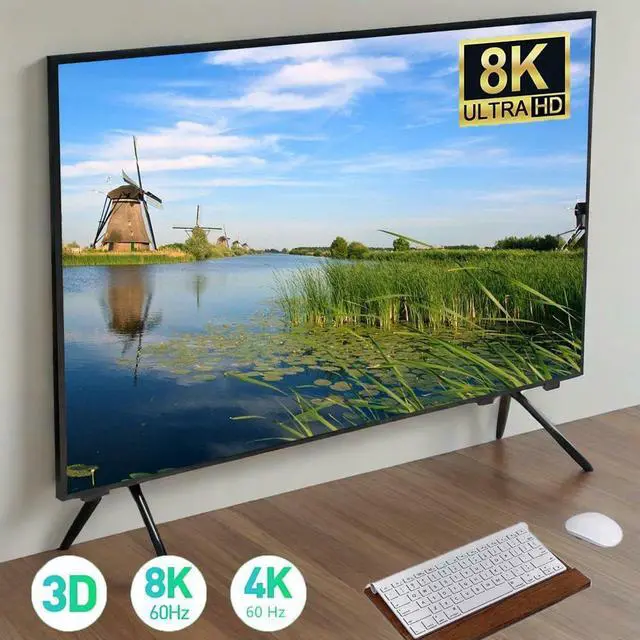 Alt view image 4 of 5 - 8K@60Hz HDMI KVM Switch 1 Monitors 2 Computers USB 3.0 KVM Switches HDMI Port for Two Computers Share Single Screen and 3 USB 3.0 Port, Plug and Play, Includes 2 USB Cables and Controller