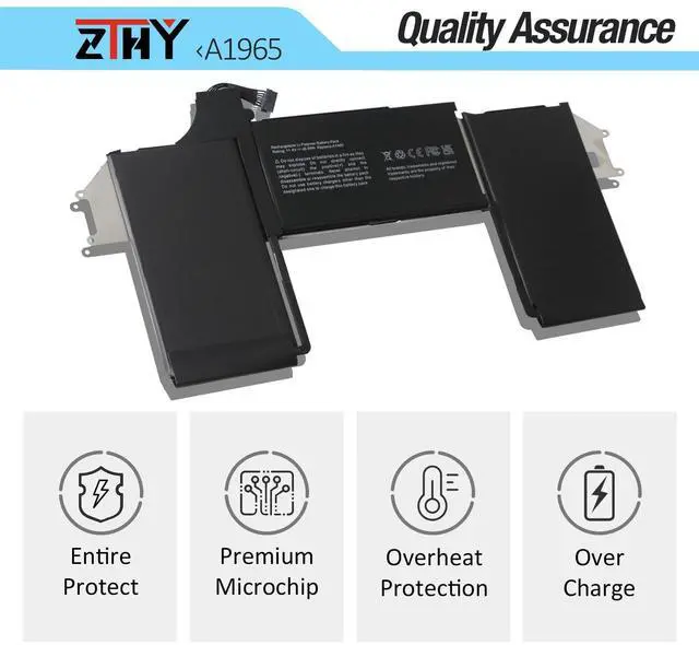 Alt view image 5 of 5 - A1965 A1932 A2179 Battery Compatible with MacBook Air 13" A1932(Late 2018 2019) A2179 (Early 2020) EMC 3184 3302 MacBookAir8,1 8,2 9,1 MRE82LL/A MRE92LL/A MVFH2LL/A MVFM2LL/A MRE82B/A 11.4V 49.9Wh