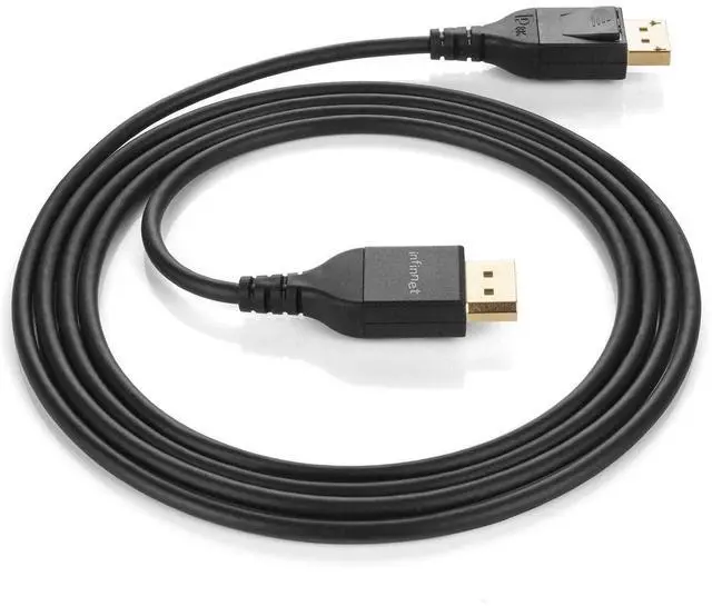 Alt view image 2 of 5 - infinnet DisplayPort Cable 1.4, 8K DisplayPort 1.4 1.4a Cable 2K 280Hz 240Hz 165Hz 4K 160Hz 144Hz 1080p 390Hz 360Hz HBR3 Cord HDR VESA Certified, 2m (6 feet)