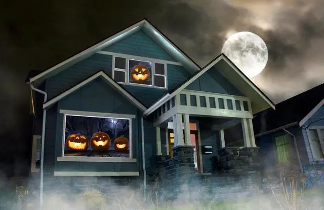 Alt view image 2 of 5 - HoliScapes AtmosFX Halloween Digital Decoration USB - Jack-O-Lantern Jamboree