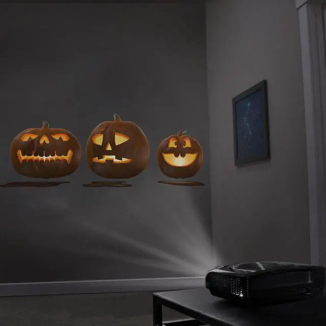 Alt view image 4 of 5 - HoliScapes AtmosFX Halloween Digital Decoration USB - Jack-O-Lantern Jamboree