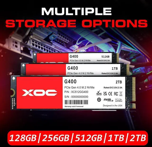 Alt view image 5 of 5 - XOC G400 512GB NVMe Gen4 SSD  Up to 5200MB/s, M.2 PCIe 4.0, High-Speed Storage for Gaming & Editing