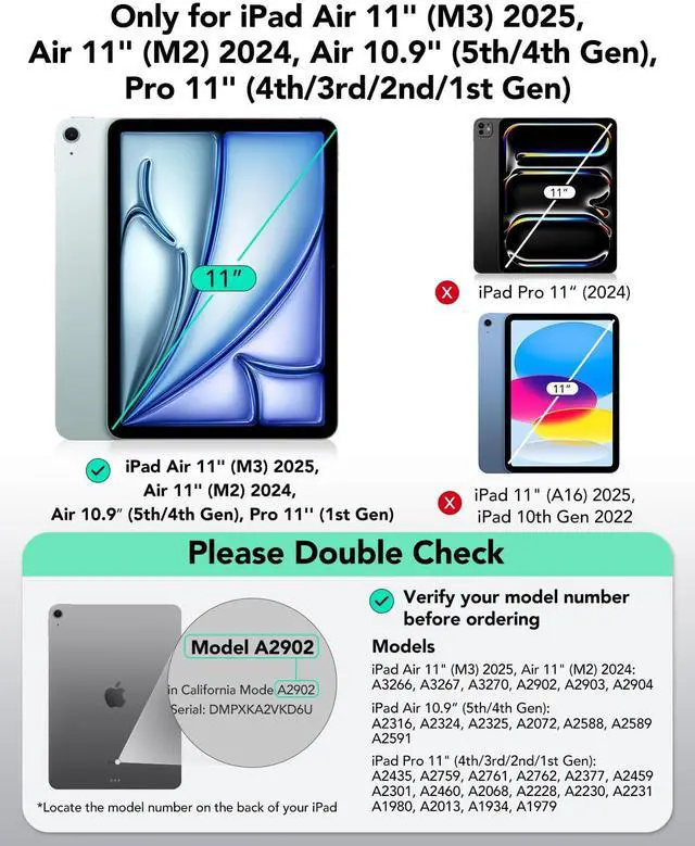 Alt view image 3 of 5 - ESR iPad Air 11 inch Case with Keyboard (M3/M2, 2025/2024), iPad Pro 11 (4th/3rd/2nd/1st Gen) & Air 5/4th Magic keyboard Case, Easy-Set Floating Cantilever Stand, Precision Multi-Touch Trackpad, Black