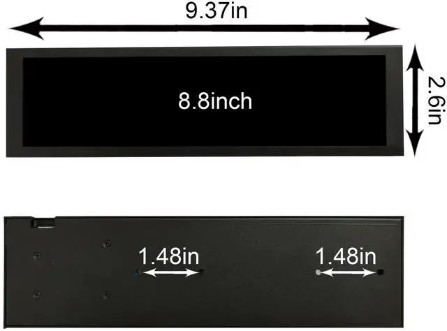Alt view image 5 of 5 - VSDISPLAY 8.8 Inch LCD Monitor 1920x480 IPS Screen Built-in Theme Editor as Computer PC Sensor Panel Temperature CPU GPU RAM Data Monitoring Secondary Display,Black