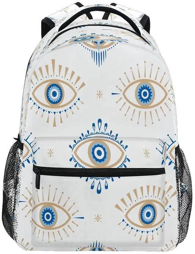 Main image of xigua Evil Eye Backpack Bookbags Laptop Backpack for Boys Girls Teens, College Backpack Water Resistant Travel Bookbag