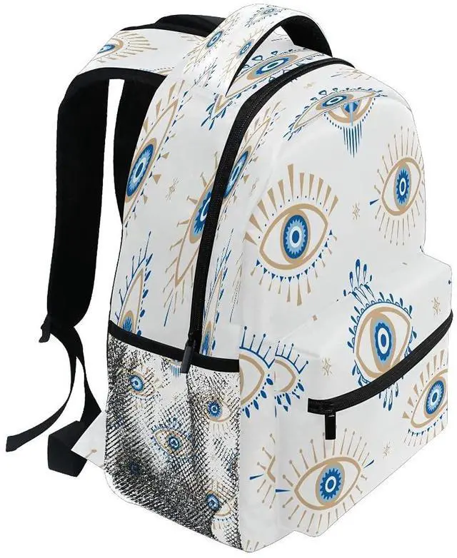 Alt view image 2 of 5 - xigua Evil Eye Backpack Bookbags Laptop Backpack for Boys Girls Teens, College Backpack Water Resistant Travel Bookbag