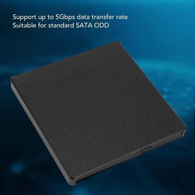 Alt view image 5 of 5 - Mrisata External CD DVD Drive for Laptop, Portable DVD Reader Box with Type A Type C Interface, 5Gbps Transfer Standard SATA ODD 9.5mm Thickness Disk Drive Player,USB 3.0 CD ROM Optical Player