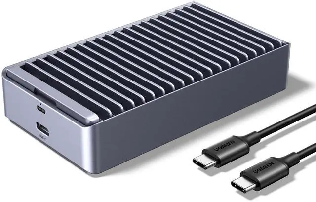 Main image of UGREEN 40Gbps M.2 NVMe Enclosure with Aluminum Double-Sided Fin Heat Dissipation, No Noise External SSD Case Compatible with Thunderbolt 4/3/USB4/3.2/2.0 M1 M2 Pro/Max (SSD Not Included)