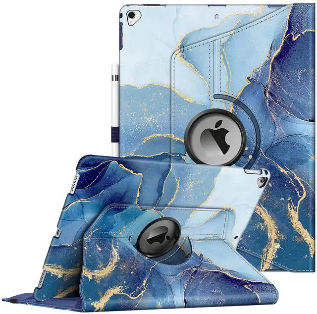 Main image of Fintie Rotating Case - 2017/2015 iPad Pro 12.9 inch (Old Model) 1st & 2nd Gen Case, 360 Degree Swiveling Stand Protective Back Cover, Supports Auto Wake/Sleep, Ocean Marble