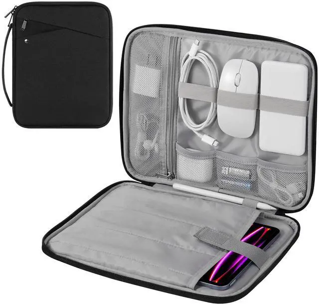 Main image of MoKo 12.9 Inch Tablet Sleeve Carrying Case with Handle, Padded Protective Travel Bag for 13 Inch New iPad Pro M4 & Air M2 2024, iPad Pro 12.9 M2&M1, Galaxy Tab S9/S8 Plus 12.4" 2023/2022, Black