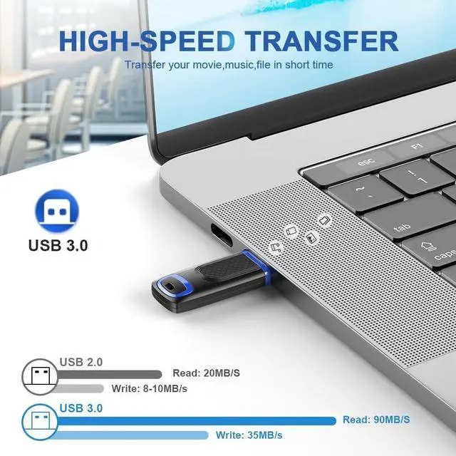 Alt view image 2 of 5 - TOPESEL Flash Drive 128GB USB 3.0 Thumb Drive USB Stick Memory Stick USB Flash Drives Pen Drive Thumb Drives 2 Pack