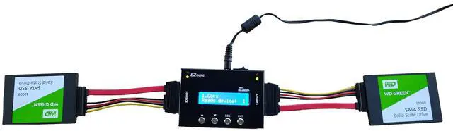 Alt view image 2 of 5 - Acumen Disc EZ Dupe 1 to 1 SATA 3.5" & 2.5" Hard Drive Duplicator - 2GB/Min - Compact Single HDD Clone & SSD Storage Card Copier (up to 150 MB/s) & DOD Compliant Data Eraser (DM-HS0-2H1B)