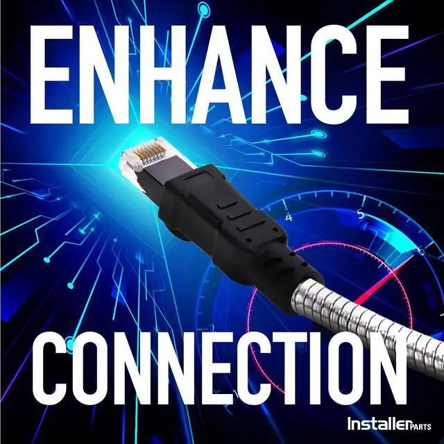 Alt view image 5 of 5 - InstallerParts Stainless Steel Armored Cat.6A Patch Cable 24AWG 7.8mm Cable Diameter, Outdoor, Waterproof, UV Resistant, Enhanced Durability, 5 Ft, 1-Pack