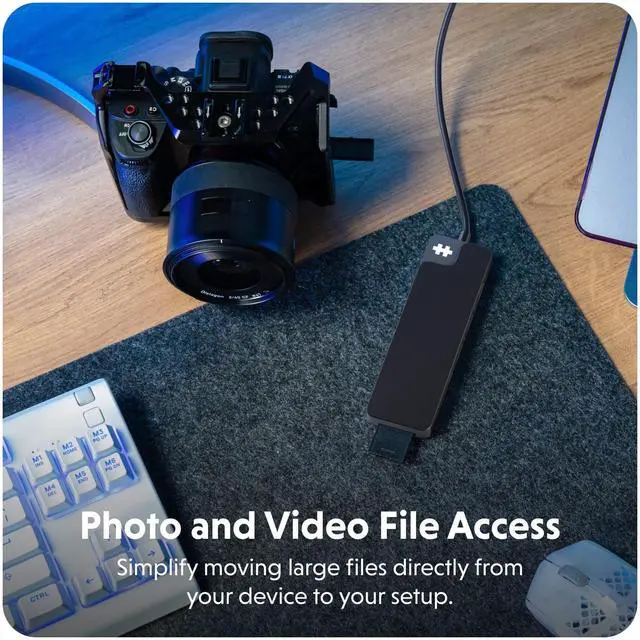 Alt view image 4 of 5 - HyperDrive Flex 8-Port USB C Hub Multiport Adapter for Crisp Visuals, Fast Transfer, Charging  HDMI 4K30Hz, 100W Power Delivery, 5Gbps, 2X USB-A, SD, MicroSD, Audio Jack (Black)