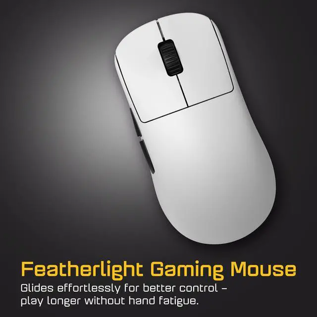 Alt view image 5 of 5 - ENDGAME GEAR OP1w 4k v2 Wireless Gaming Mouse White  30K DPI Optical Sensor, 4000Hz Polling, Hot-Swappable Switches & Claw-Grip Design
