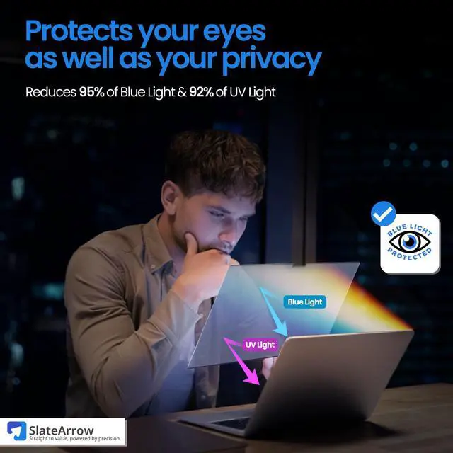 Alt view image 3 of 5 - Magnetic Privacy Screen for MacBook Pro 14 inch (2021-2025 M1-M4 Max), Anti-Glare, Blue Light Protector, Scratch Resistant, Removable Laptop Filter Private Shield & Webcam Cover