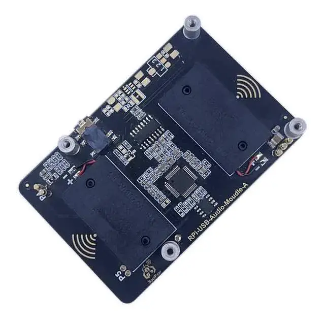 Alt view image 2 of 5 - Spotpear USB Audio Sound Card Moudle HAT with Earphone Jack Buzzer Speaker for Pi5, Pi5-USB-Audio-A-With-Case