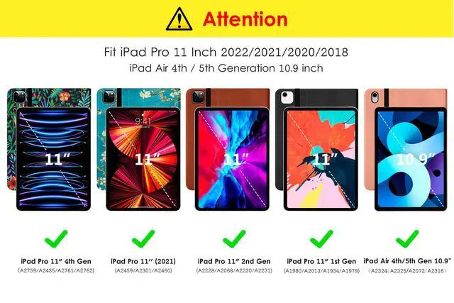 Alt view image 2 of 5 - DTTO Case for iPad Pro 11 Inch 4th / 3rd / 2nd / 1st Generation 2022/2021/2020/2018,Premium PU Leather Folio Stand Cover with Hand Strap, Auto Wake/Sleep,Multiple Viewing Angles, Purple