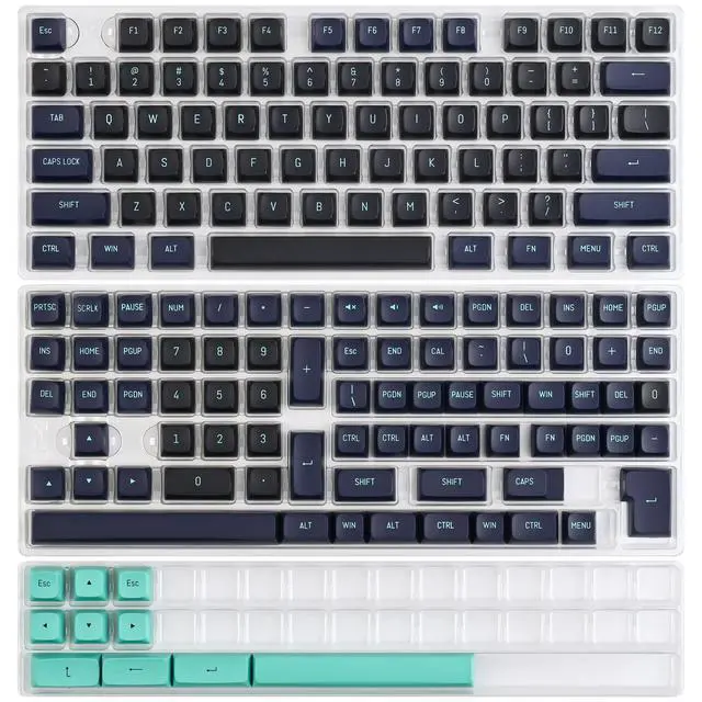 Alt view image 5 of 5 - Guffercty kred 160 Keys CSA Keycap PBT Double-Shot Ball Shape Custom Keycaps Set with 6.25u/7u Spacebar for ANSI & ISO Layout Cherry MX Gateron Kailh Switches(Shark-CSA)