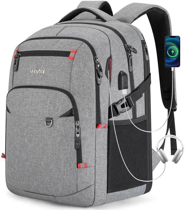 Main image of Velaybor 40L Expandable Laptop Backpack, Anti-thief Travel Backpack with USB Charging Port, Airline Approved Business Waterproof Carry on Luggage, Fits 15.6" Laptop for Men Women