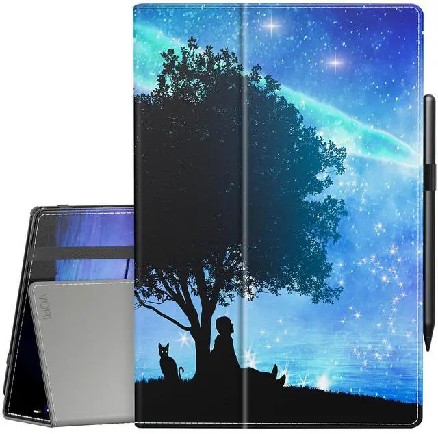 Main image of VORI Case for All-New Amazon Kindle Fire HD 10 Tablet (13th/11th Generation 2023/2021 Release) and Fire HD 10 Plus - Slim Folding Stand Folio Cover with Auto Wake/Sleep & Hand Strap, Dreamy Starry